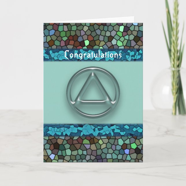 Sober Recovery Anniversary Congratulations Card (Front)