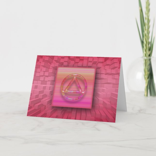 Sober Recovery Circle and Triangle 12-Step Card (Front)