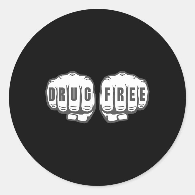 Sober Recovery Sobriety Gift Drug Free  Classic Round Sticker (Front)