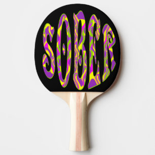 SOBER  Retro 60’s Art Psychedelic Ping Pong Paddle
