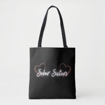 Sober Sisters Rose Gold Hearts Tote Bag Sober Life