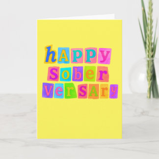 Soberversary card with envelope 5x7"