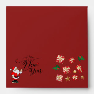Sobre para navidad con feliz año nuevo envelope