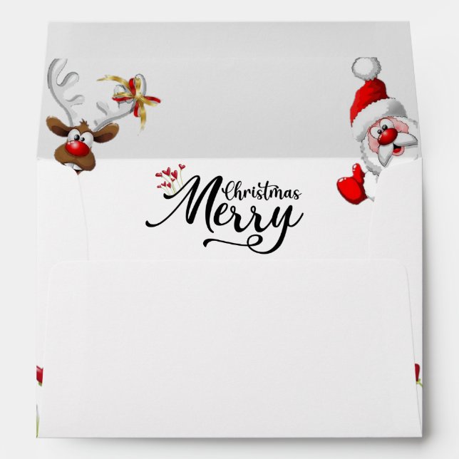 Sobre para navidad con papá Noel Envelope (Back (Bottom))