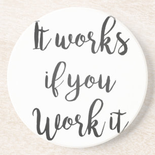 Sobriety 12 step recovery quote gift clean sober coaster