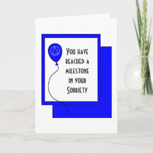 Sobriety Birthday Balloon Card
