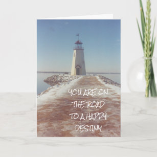 Sobriety Birthday Recovery Lighthouse  Card