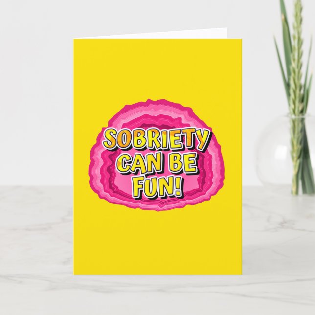 Sobriety Can Be Fun | AA Recovery Prayer Card (Front)