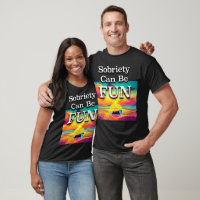 Sobriety Can Be FUN AA Slogan Beach at Sunrise