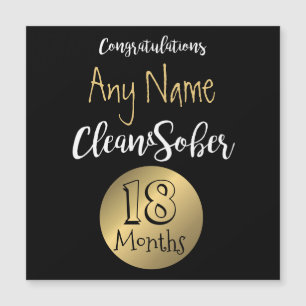 Sobriety card 12 step sober anniversary birthday