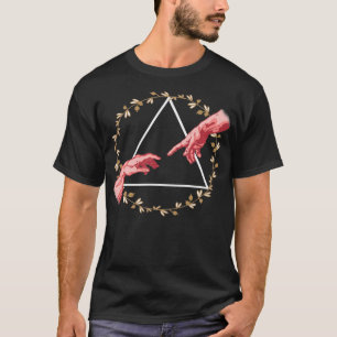 Sobriety Creation Of Adam Hand Michelangelo Sober  T-Shirt