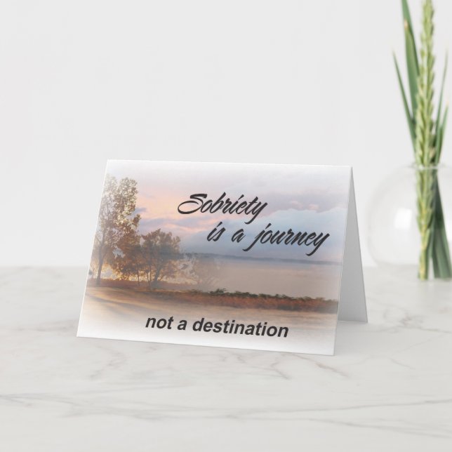 sobriety is a journey card (Front)