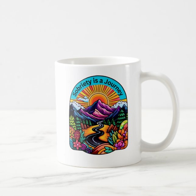 Sobriety is a Journey Coffee Mug (Right)