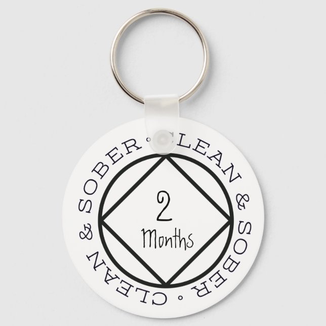 Sobriety Keychain Custom Personalised Keepsake (Front)