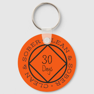 Sobriety Keychain Custom Personalized Keepsake