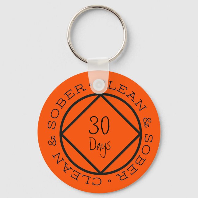 Sobriety Keychain Custom Personalized Keepsake (Front)