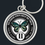 Sobriety Medallion with Green Butterfly Recovery Key Ring<br><div class="desc">Our Addiction Recovery Medallion Keychains are a perfect way to recognise a Sobriety Birthday or Recovery Anniversary because they offer something that mass produced medallion keychains just can't... the option to personalise! Make them feel unique and appreciated by giving personalised. Add any name, recovery date and length of sobriety! Designed...</div>