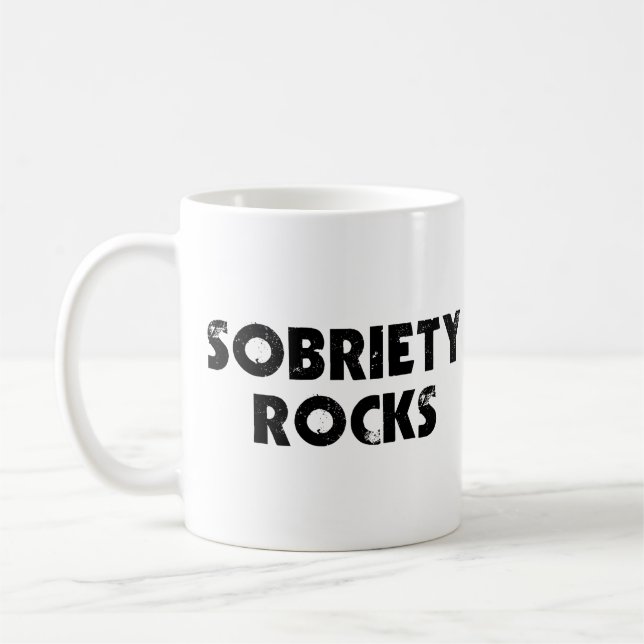 Sobriety Rocks Coffee Mug (Left)