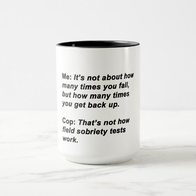 Sobriety Test Mug (Center)