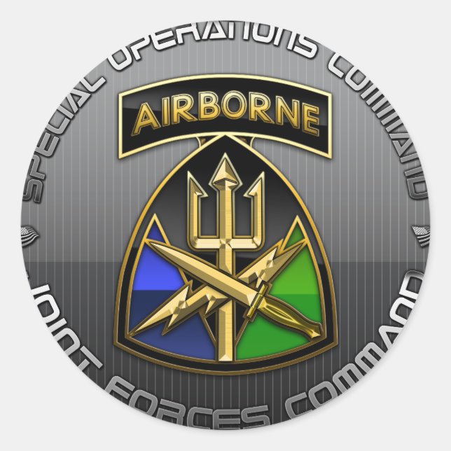 SOC Joint Forces Command CSIB+SSI Classic Round Sticker (Front)