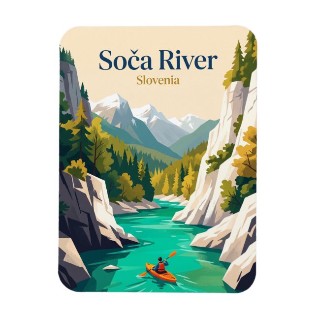 Soca River, Slovenia Magnet (Vertical)