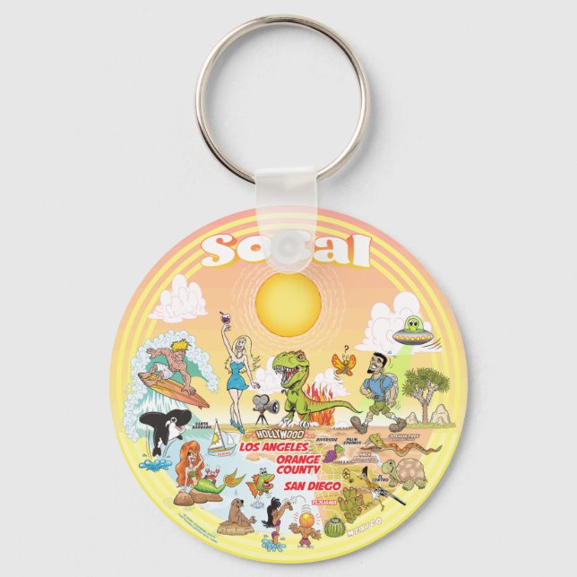 SoCal Beach Paradise Key Ring (Front)