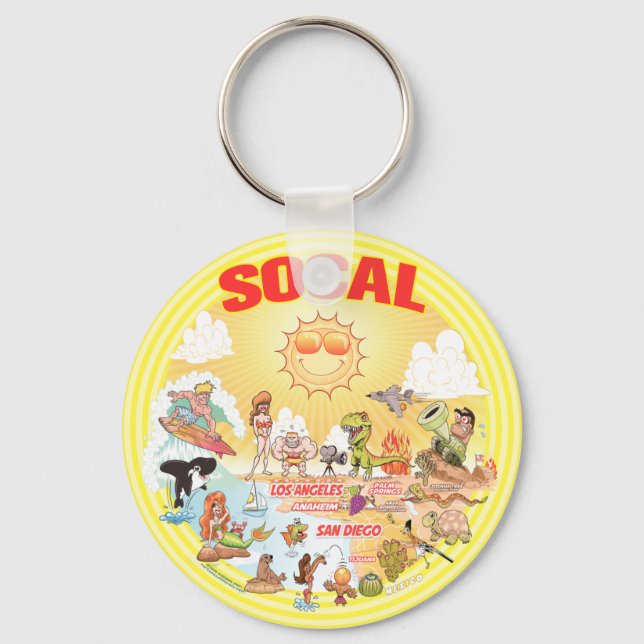 SoCal Beach Paradise Key Ring (Front)