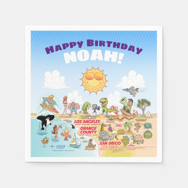 SoCal Custom Birthday Napkins (Front)