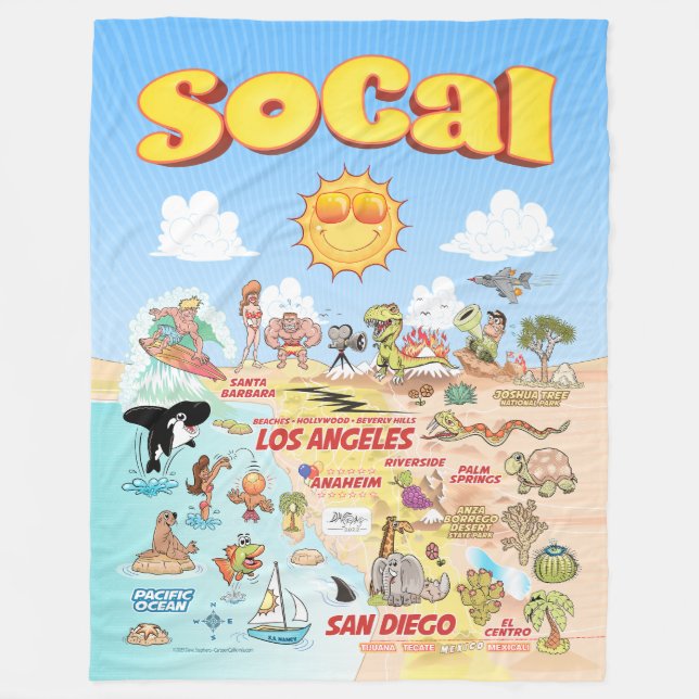 SoCal Fleece Blanket (Front)