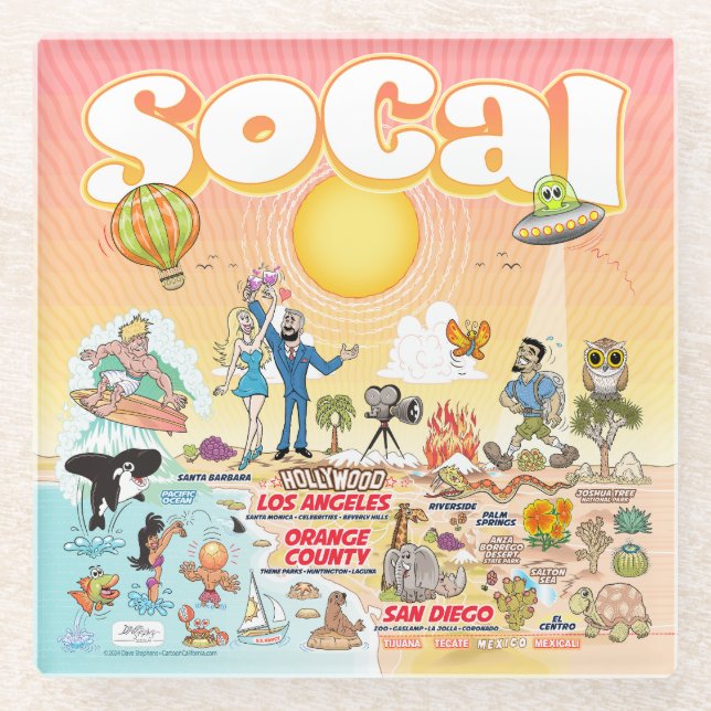 SoCal Glass Coaster (Front)