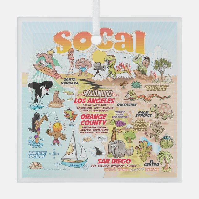 SoCal Glass Tree Decoration (Front)