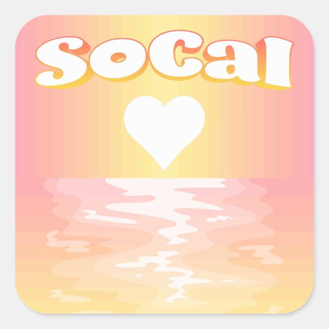 SoCal Love Square Sticker (Front)