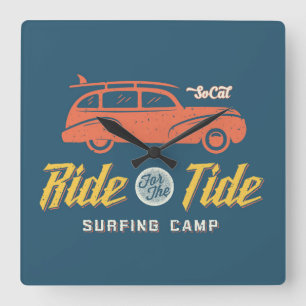 Socal Ride For The Tide Square Wall Clock