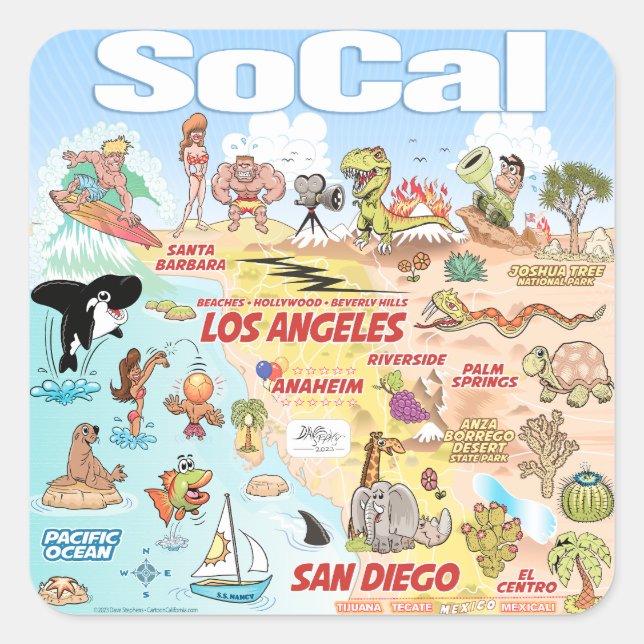 SoCal Square Sticker (Front)