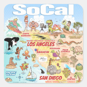 SoCal Square Sticker