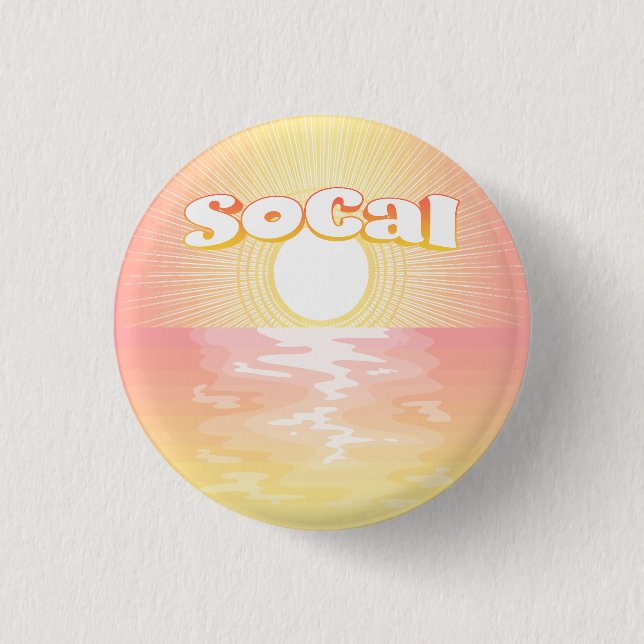 SoCal Sunset 3 Cm Round Badge (Front)