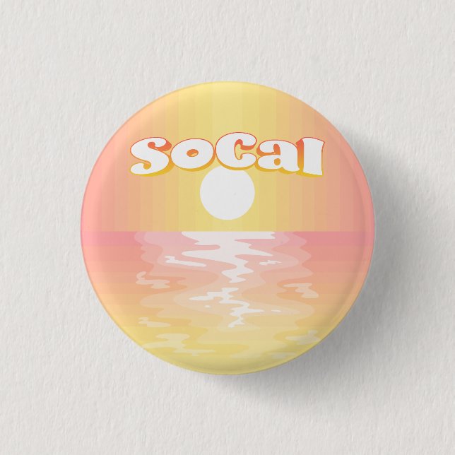 SoCal Sunset 3 Cm Round Badge (Front)