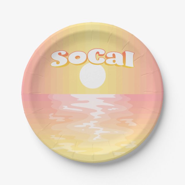 SoCal Sunset Paper Plate (Front)