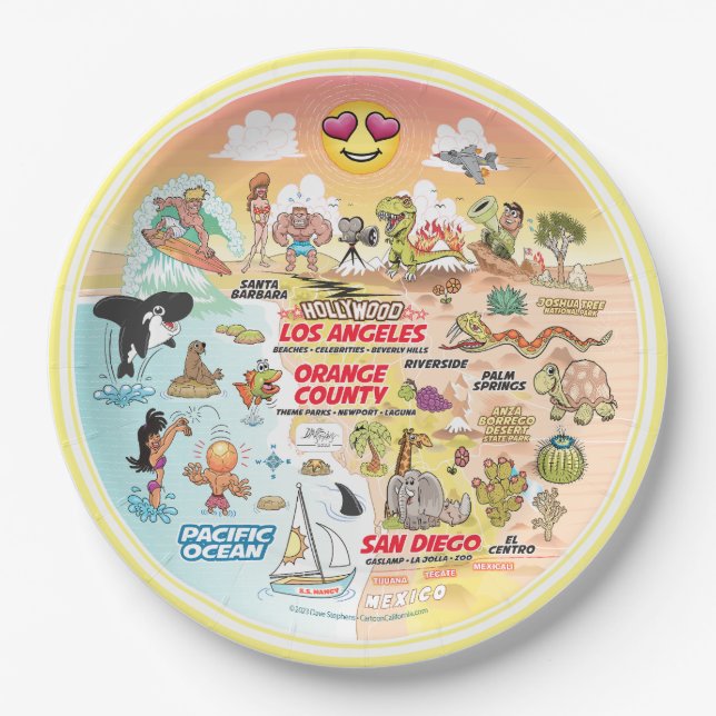 SoCal Sunset Paper Plate (Front)
