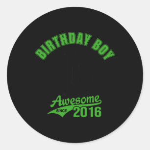 Soccer 10th Birthday Boy Kids Sports Footll Party Classic Round Sticker