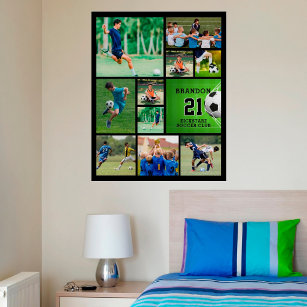 Soccer 11 Photo Collage Personalised Poster