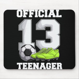 Soccer 13 Year Old Birthday Boy Shirt, Official Te Mouse Pad