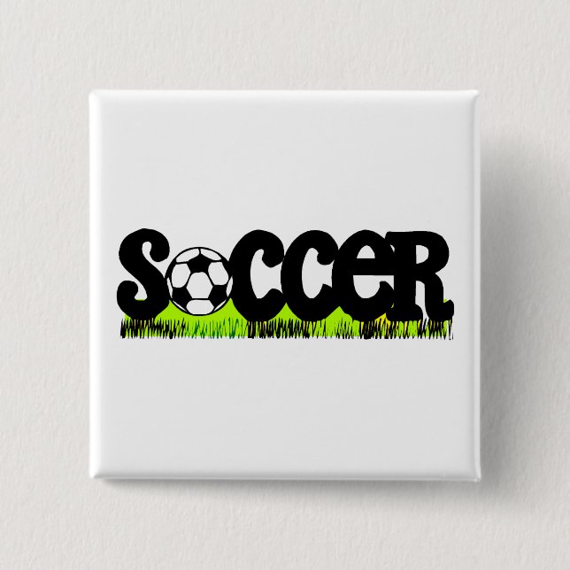 Soccer 15 Cm Square Badge (Front)