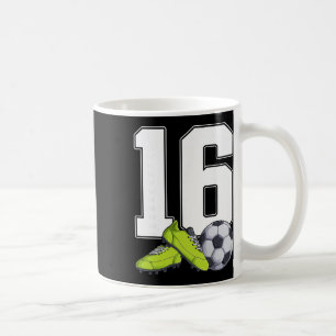 Soccer 16th Birthday Footller Boys 16 Year Old Coffee Mug