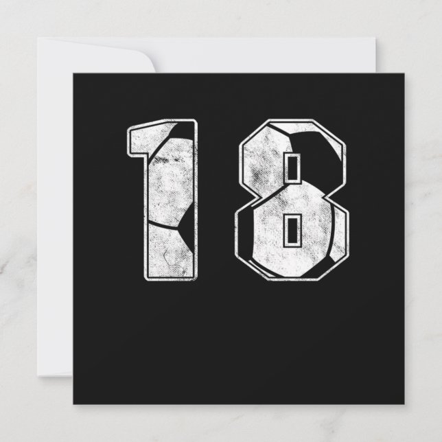 Soccer 18 th Birthday Celebration Sports Gift Invitation (Front)