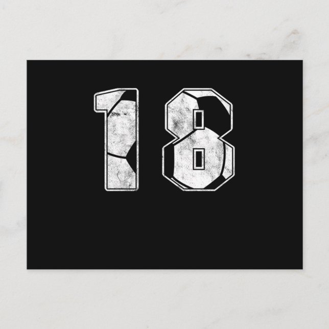 Soccer 18 th Birthday Celebration Sports Gift Postcard (Front)