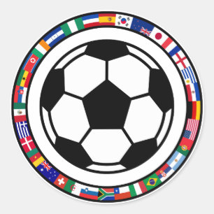 Soccer 2010 classic round sticker