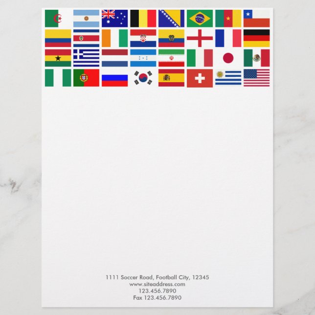 SOCCER 2014 CUSTOMIZED LETTERHEAD (Front)