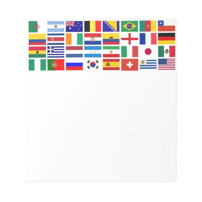 SOCCER 2014 flags pattern Notepad (Front)