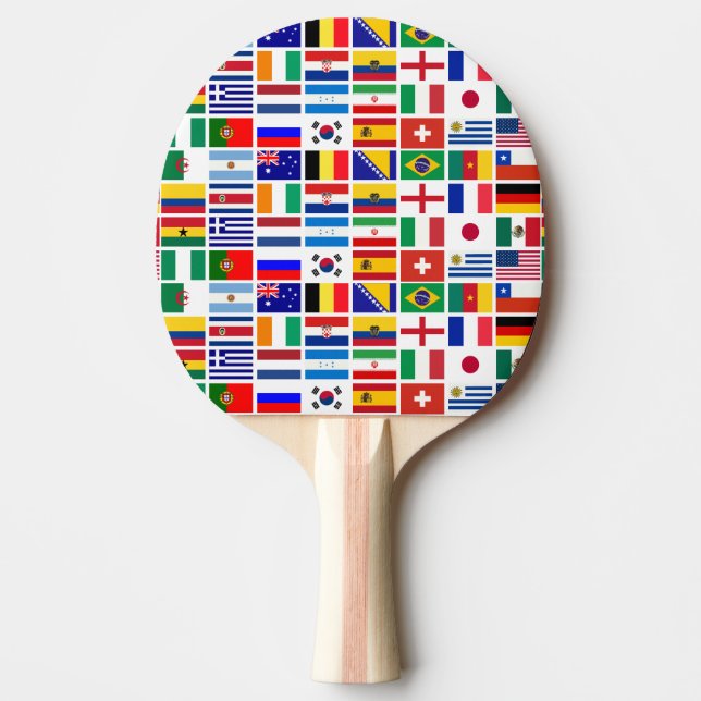 SOCCER 2014 flags pattern Ping Pong Paddle (Front)